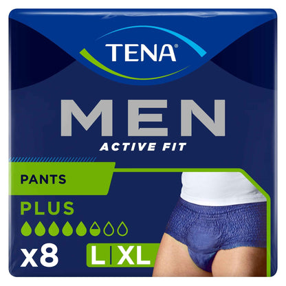 TENA Men Active Fit Pants Plus Large 8 Pack