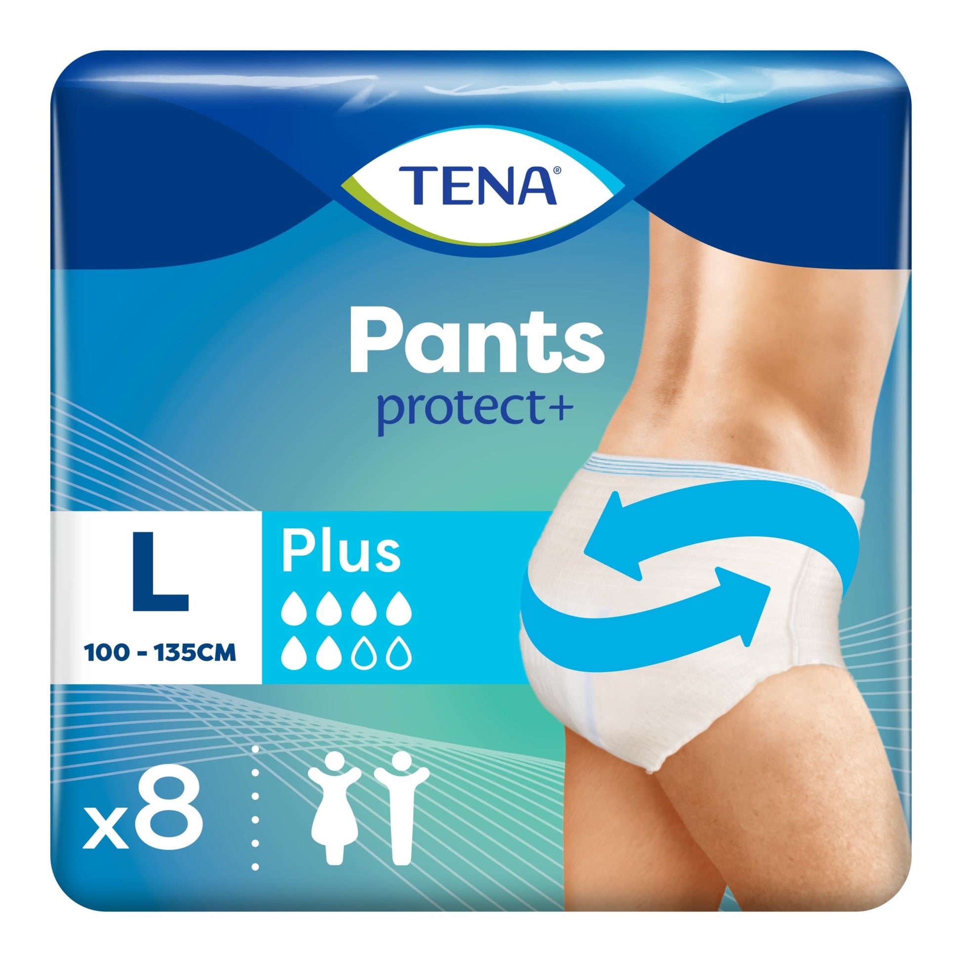 Tena Pants Plus Large 8 Pack — image 1