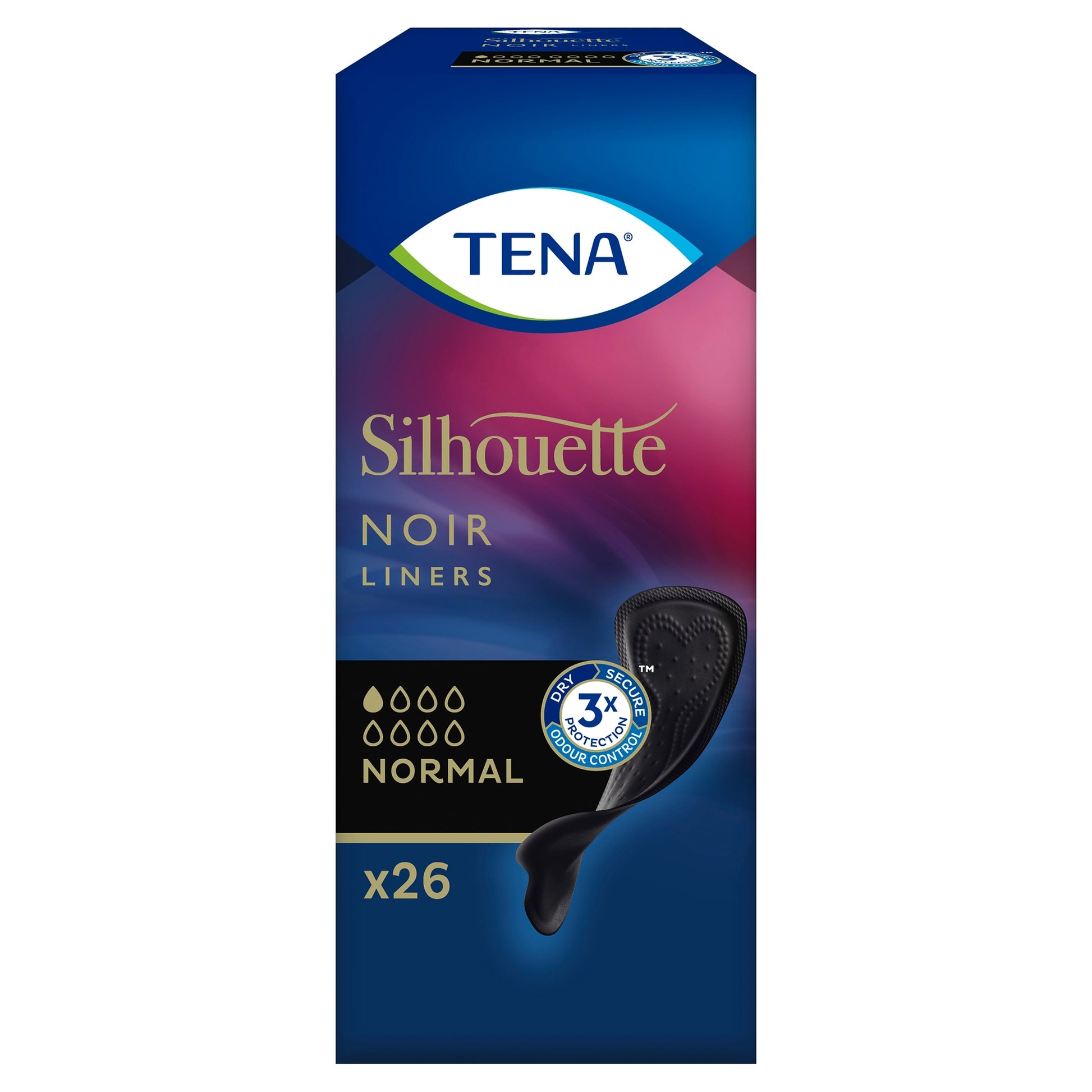 TENA Silhouette Black Incontinence liners 26 pack — image 1