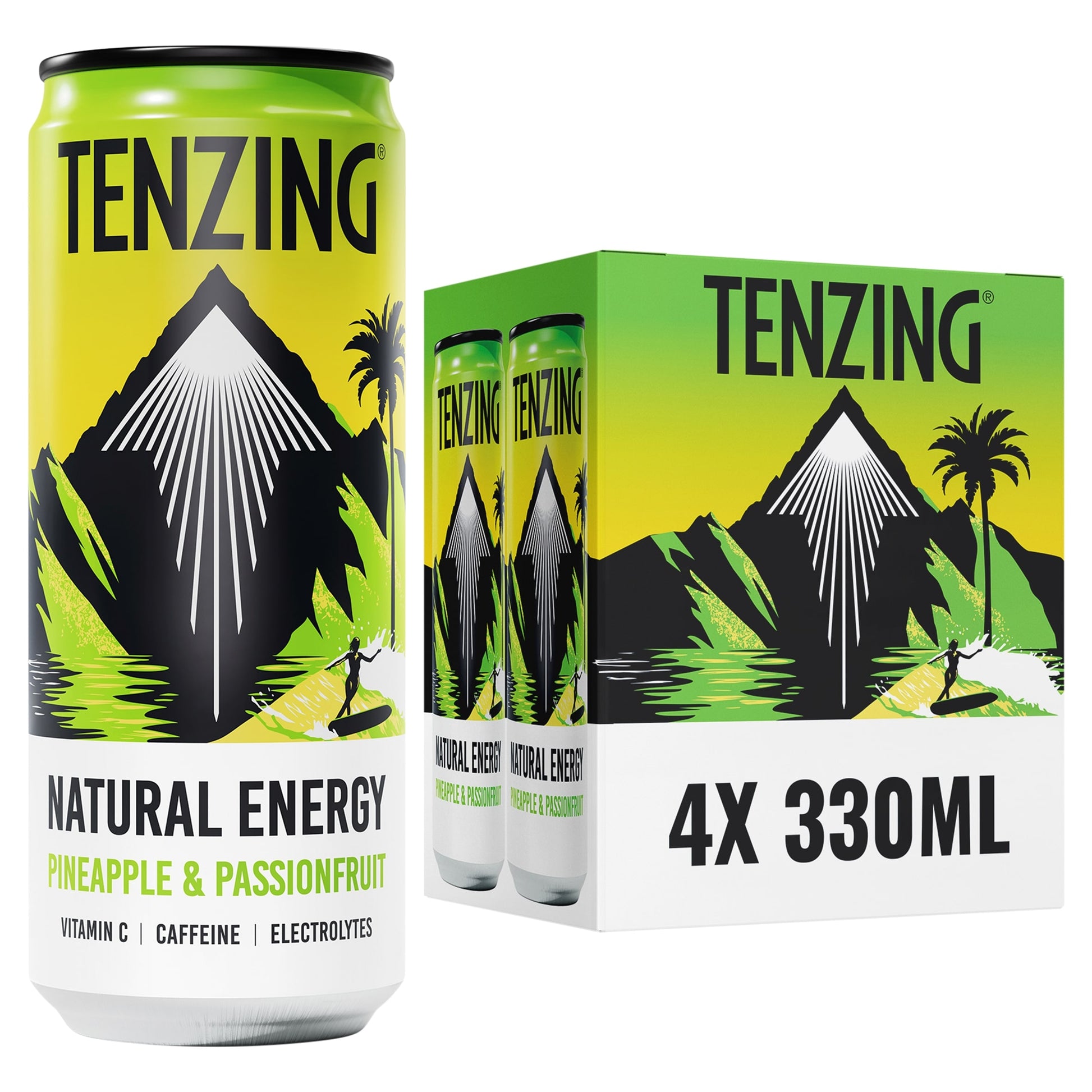 Tenzing Energy Drink Pineapple & Passion Fruit 4X330ml — image 1