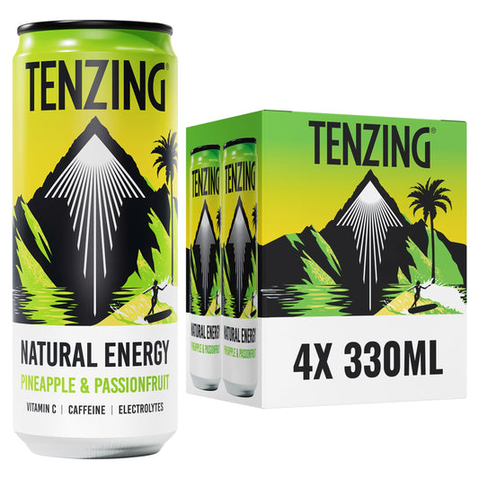 Tenzing Energy Drink Pineapple & Passion Fruit 4X330ml — image 1