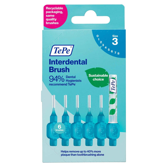 TEPE Interdental Brush Size 3 0.6mm 6 Pack