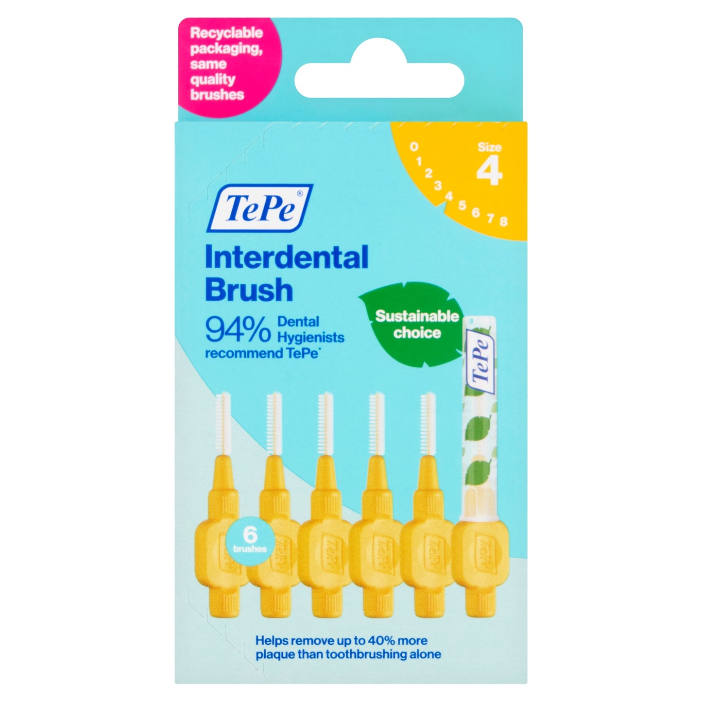 Tepe Interdental Brush Yellow 6 Pack 0.7Mm — image 1