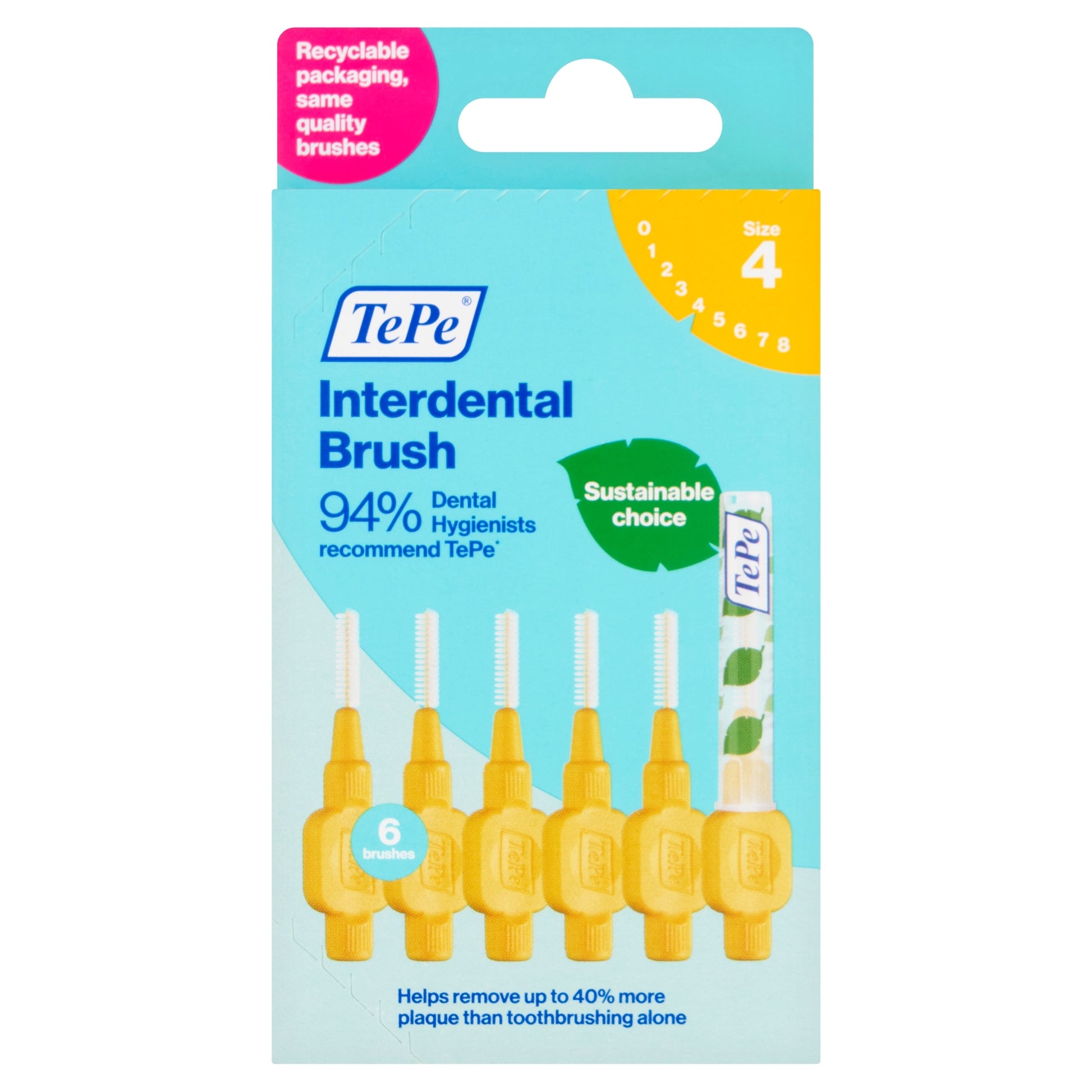 Tepe Interdental Brush Yellow 6 Pack 0.7Mm — image 1
