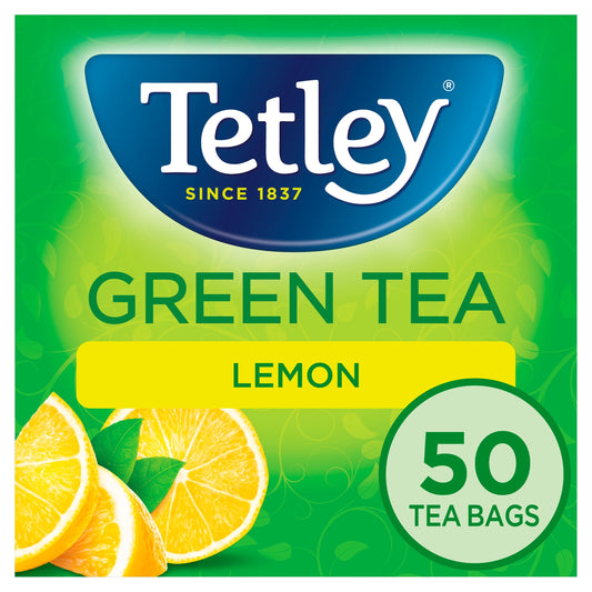 Tetley Green Tea Lemon 50 Tea Bags 100G — image 1
