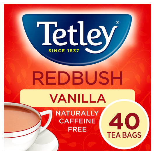 Tetley Redbush Vanilla Tea Bags 40 Pack 100g — image 1
