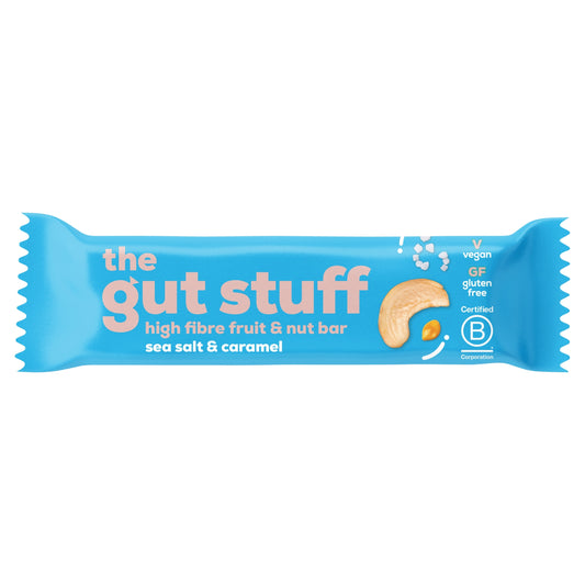 The Gut Stuff High Fibre Fruit & Nut Bar - Sea Salt & Caramel 35g — image 1