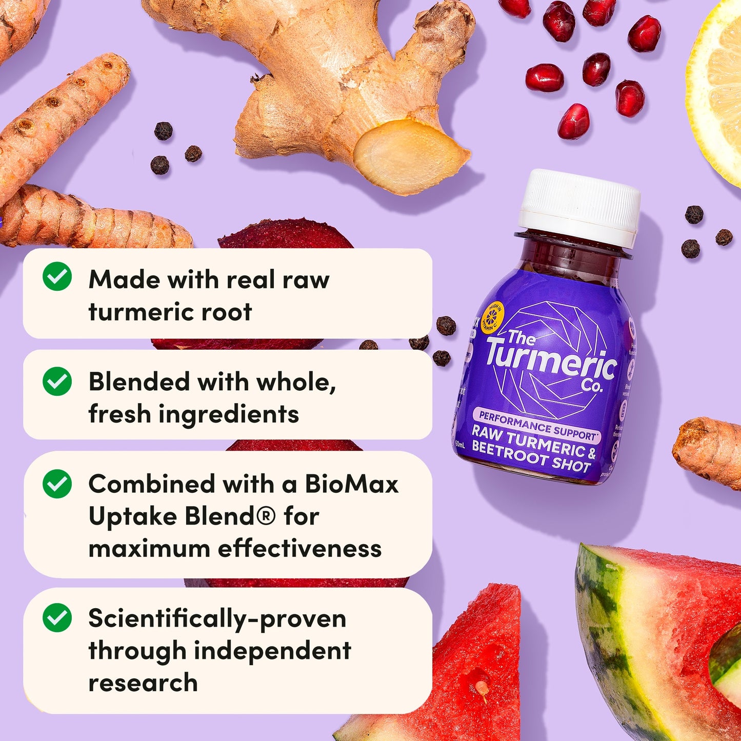 The Turmeric Co Raw Turmeric Beetroot 60ml x 3 pack — image 3
