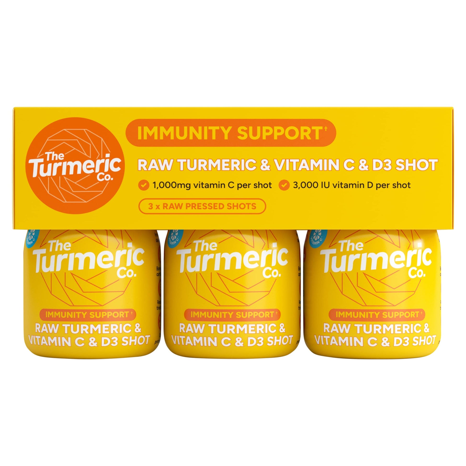 The Turmeric Co Raw Turmeric Vitamin C&D3 60ml 3 x multipack — image 1