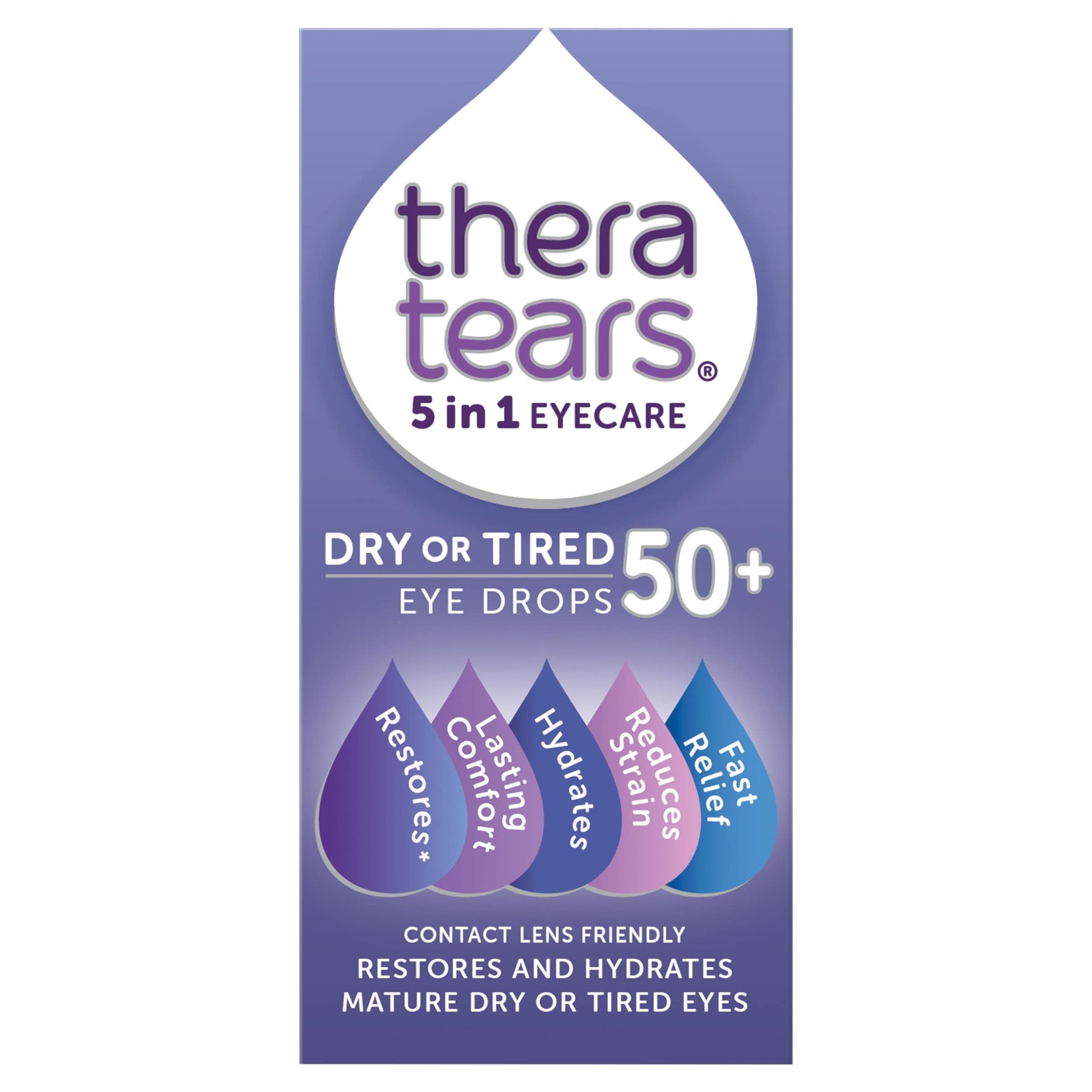 Thera Tears 5 in 1 Eyecare Dry or Tired Eye Drops 50+ 10ml — image 1