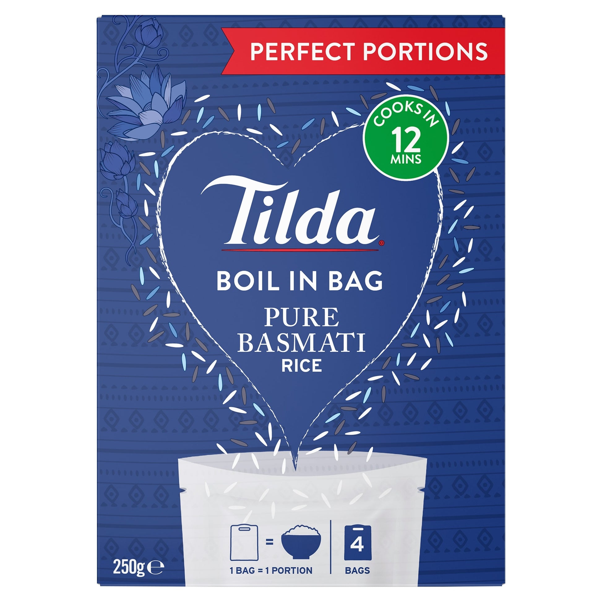 Tilda Boil In Bag Basmati Rice 4 X 62.5G — image 1