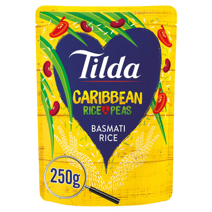Tilda Caribbean Rice & Peas Basmati Rice 250g — image 1