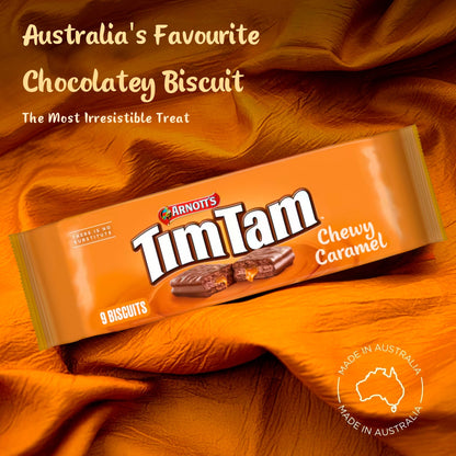 Tim Tam Chewy Caramel Chocolatey Biscuit Bars 9 Pieces 175g — image 4