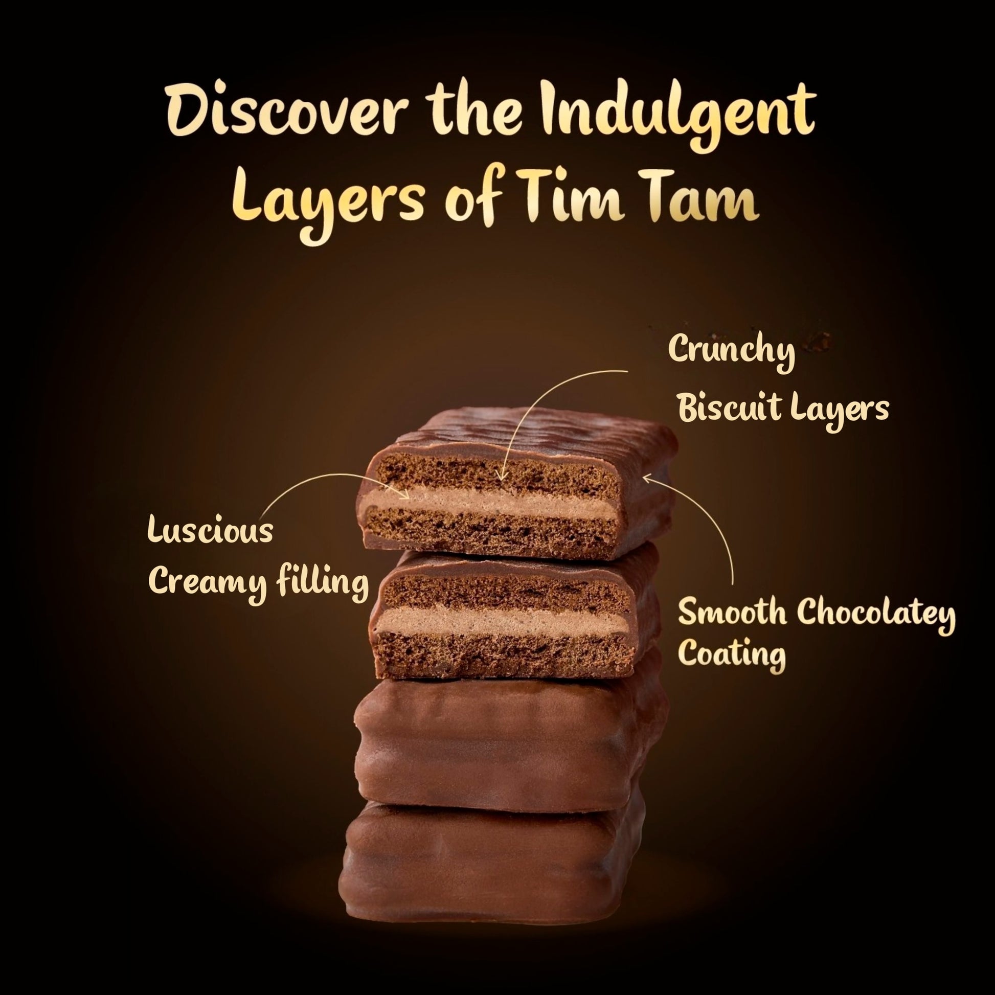 Tim Tam Dark Chocolatey Biscuit Bars 9 Pieces 163g — image 2