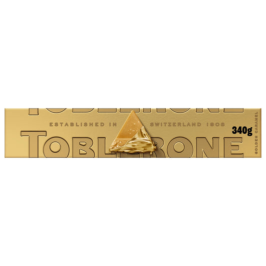 TOBLERONE GOLDEN CARAMEL WITH HONEY & ALMOND NOUGAT 340G — image 1