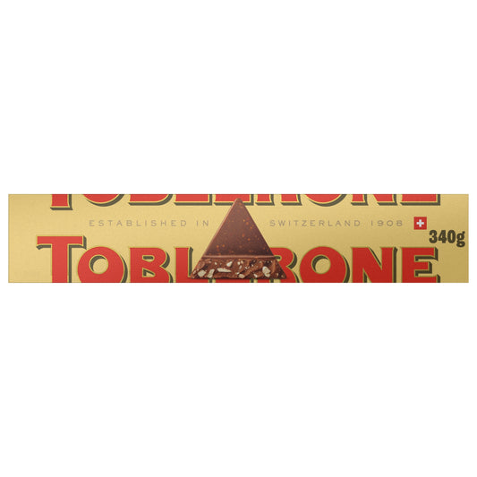 TOBLERONE MILK CHOCOLATE WITH HONEY & ALMOND NOUGAT 340g — image 1