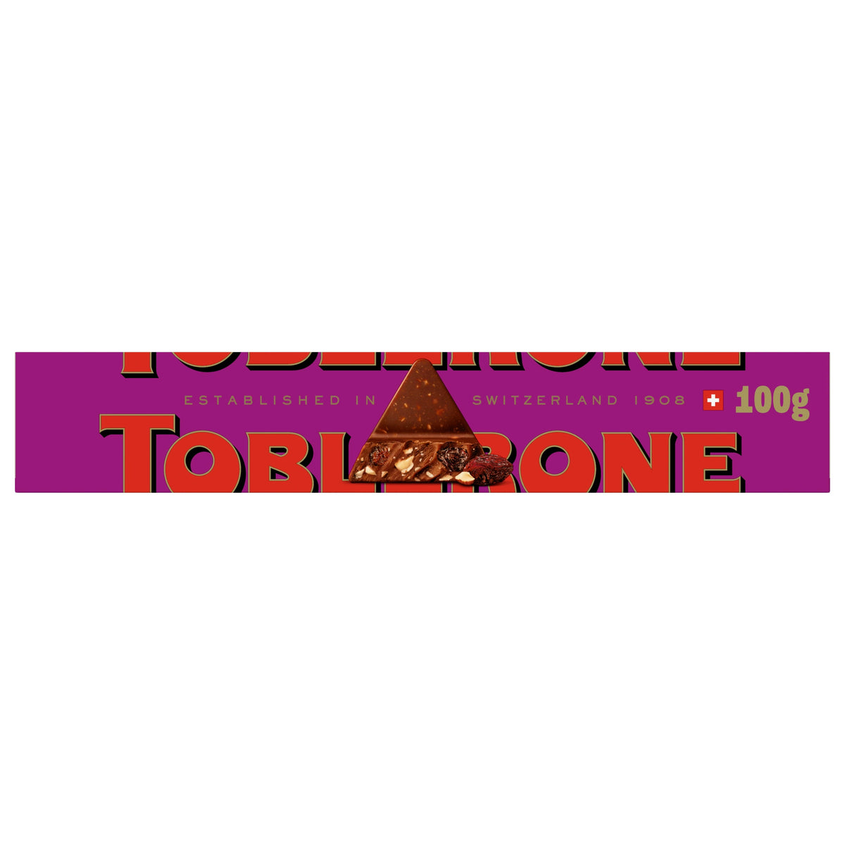 Toblerone Swiss Chocolate with Raisins and Honey and Almond Nougat 100 g — image 1