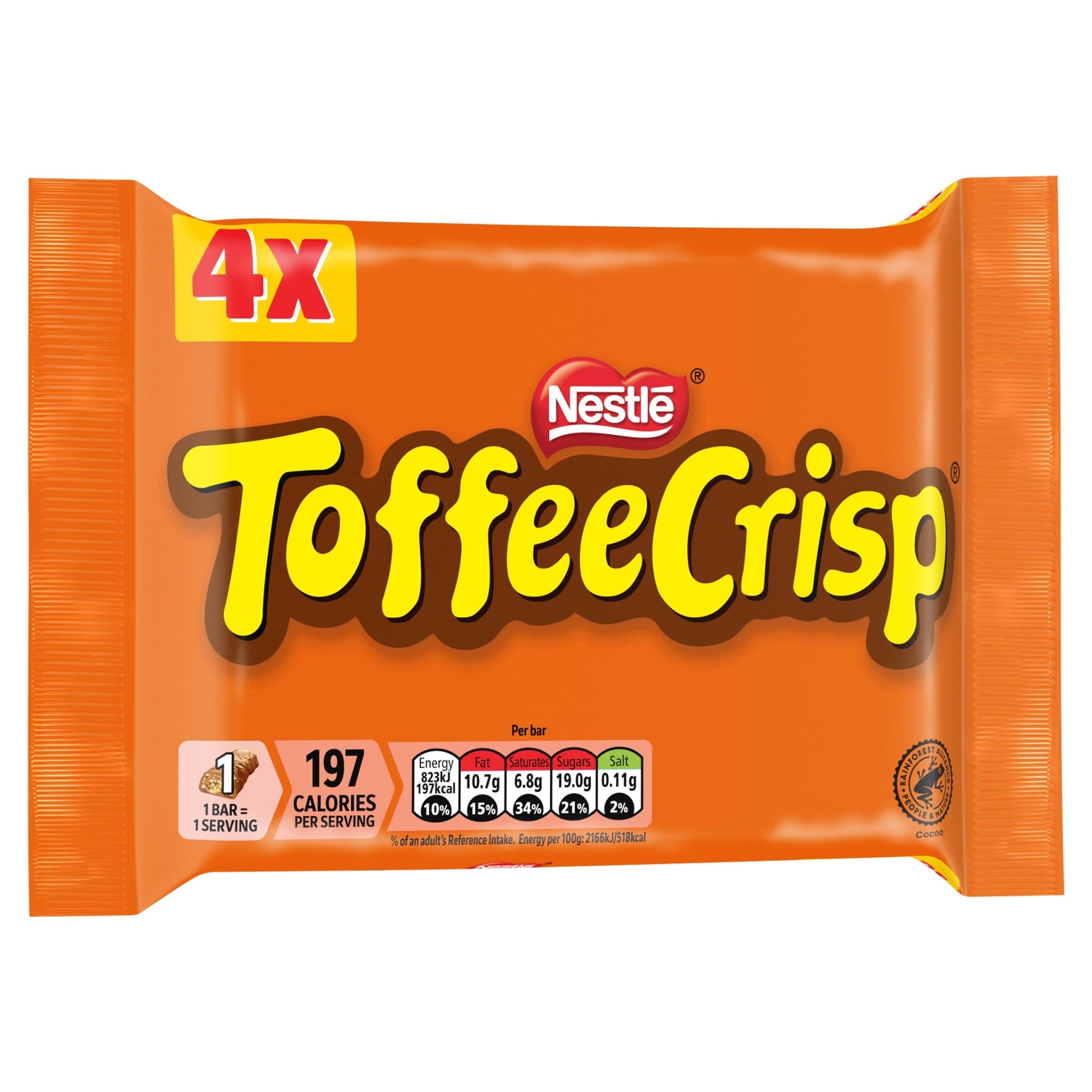 Toffee Crisp Biscuit Bar 4 Pack Multipack 152g — image 2