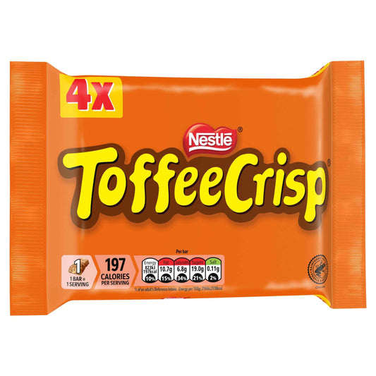 Toffee Crisp Biscuit Bar 4 Pack Multipack 152g