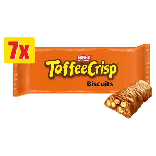 Toffee Crisp Biscuit Bar 7 Pack Multipack 130.9g — image 1