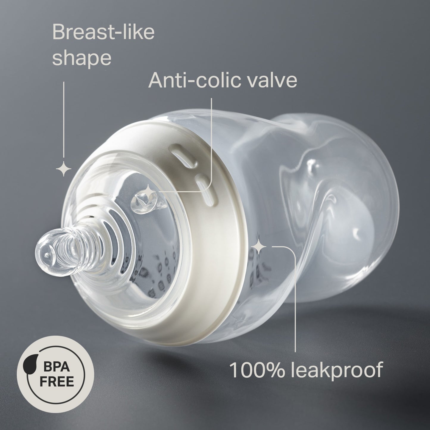 Tommee Tippee Baby Bottles, Natural Start Anti-Colic Baby Bottle, Medium Flow, 340ml, 3m+, Pack of 2 — image 3