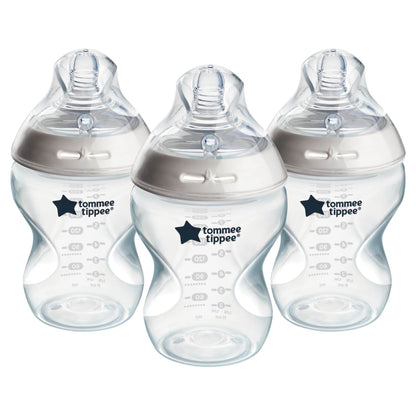 Tommee Tippee Baby Bottles, Natural Start Anti-Colic Baby Bottle, Slow Flow, 260ml, 0m+, Pack of 3 — image 1