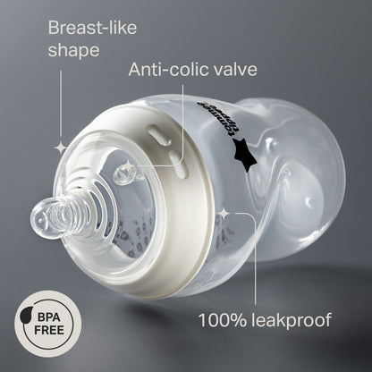 Tommee Tippee Baby Bottles, Natural Start Anti-Colic Baby Bottle, Slow Flow, 260ml, 0m+, Pack of 3 — image 3