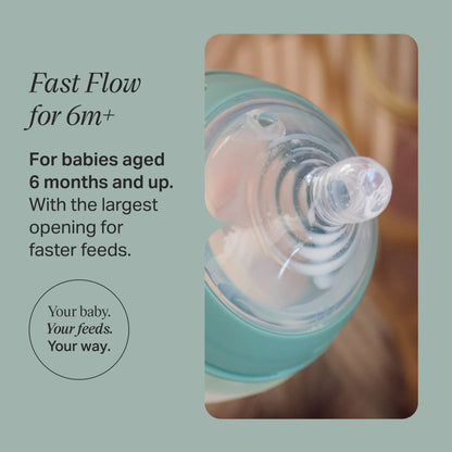 Tommee Tippee Natural Start Baby Bottle Teats Fast Flow 6m+ 2 Pack — image 2