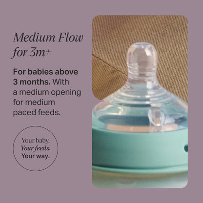 Tommee Tippee Natural Start Baby Bottle Teats Medium Flow 3m+ 2 Pack — image 2