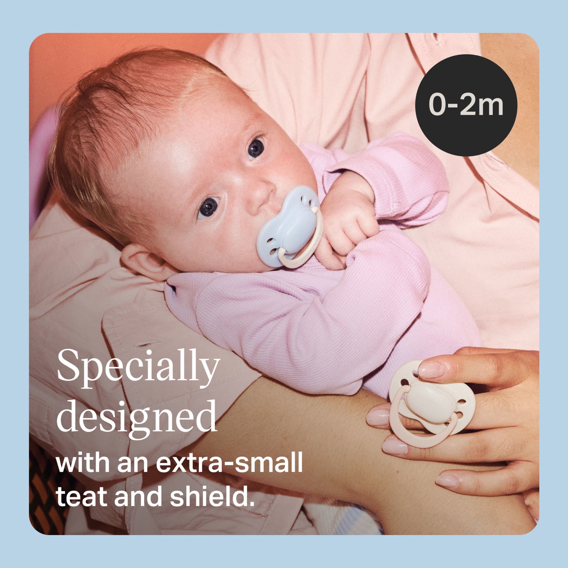 TOMMEE TIPPEE NEWBORN ORTHODONTIC SILICONE 0-2M 2 SOOTHERS — image 2