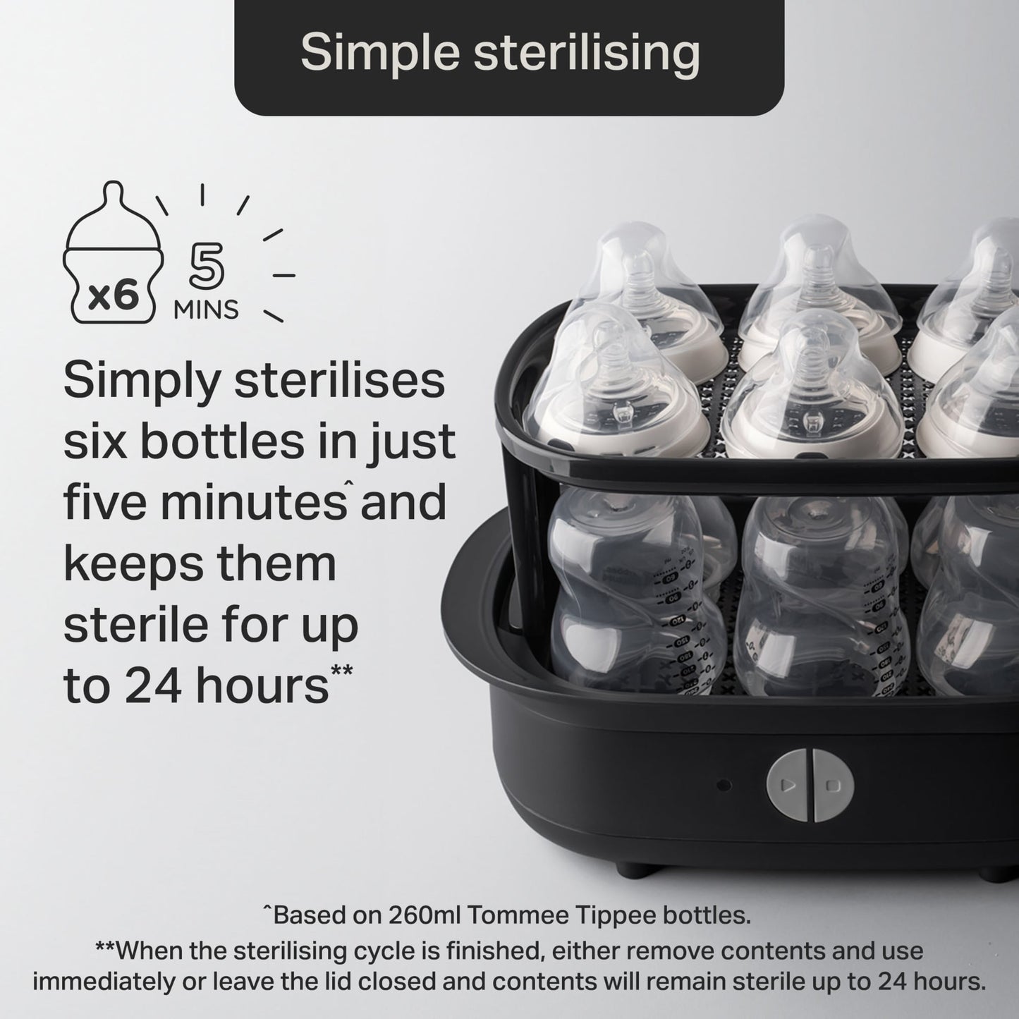 Tommee Tippee Super-Steam Advanced Electric Steriliser White — image 3