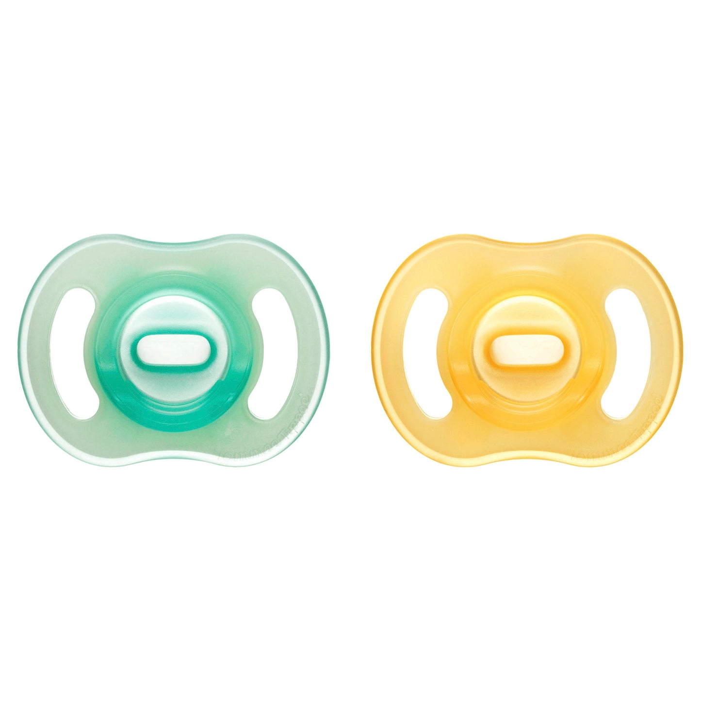 TOMMEE TIPPEE ULTRA LIGHT NIGHT GLOW ORTHODONTIC SILICONE 0-6M 2 SOOTHERS — image 1