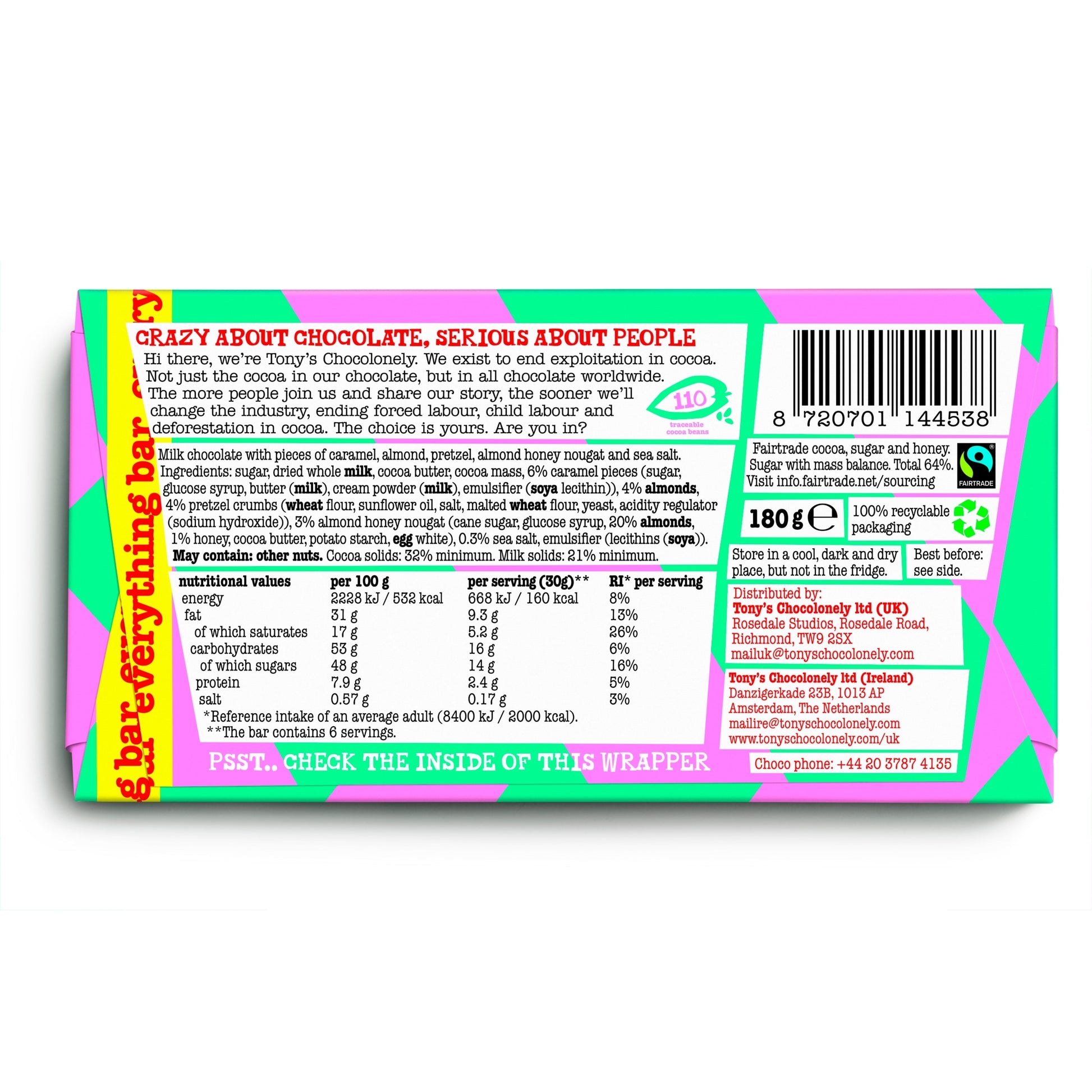 Tony's Chocolonely Everything Bar 180g — image 2