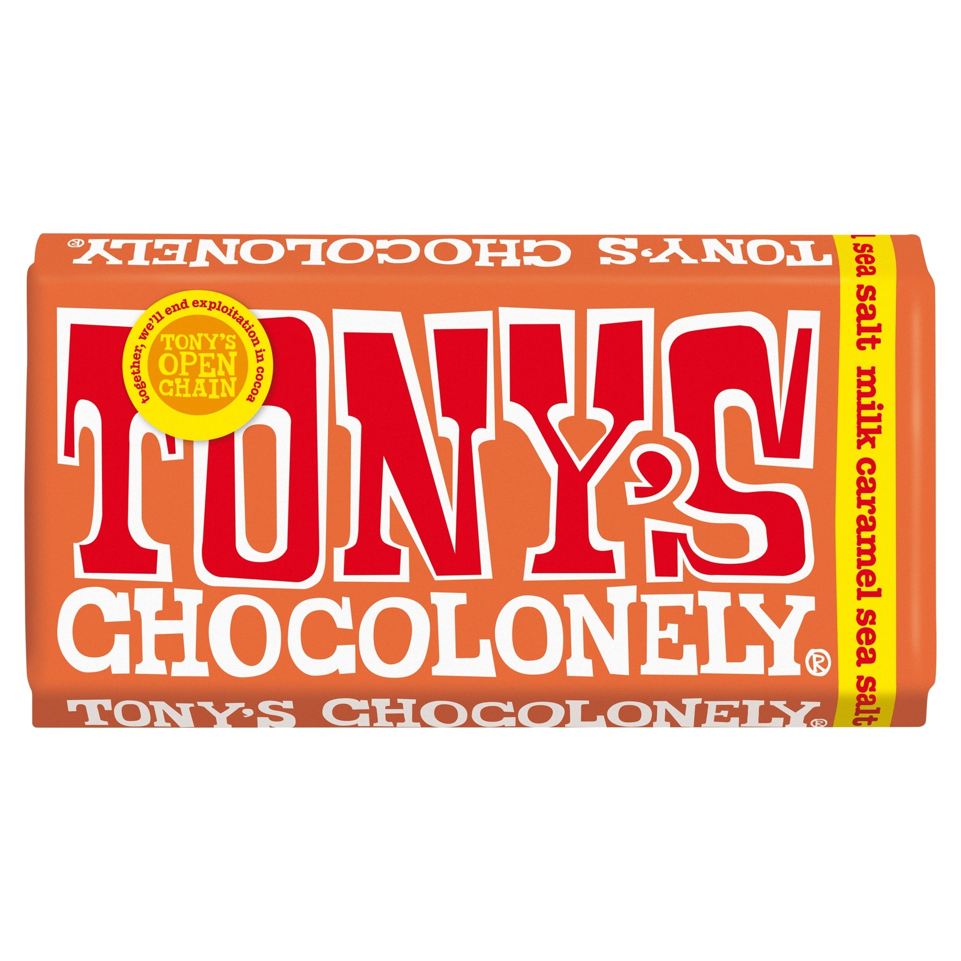 Tony's Chocolonely Milk Chocolate Caramel Sea Salt 180G — image 1