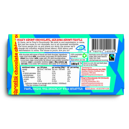 Tony's Chocolonely Milk Chocolate Chip Cookie 180G — image 2