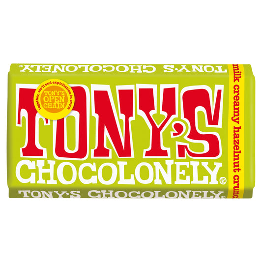 Tony's Chocolonely Milk Chocolate Creamy Hazelnut Crunch 180G — image 1