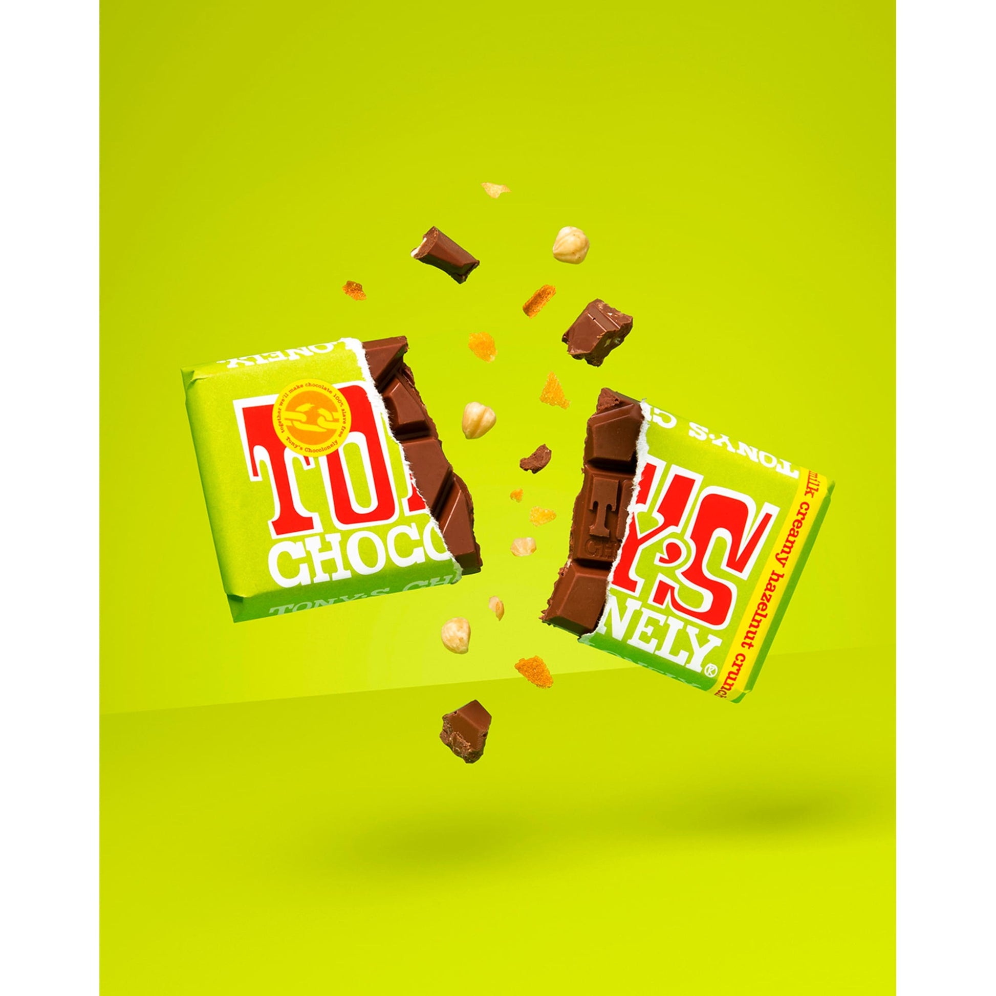 Tony's Chocolonely Milk Chocolate Creamy Hazelnut Crunch 180G — image 3