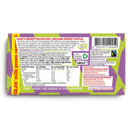 Tonys Chocolonely Milk Pecan Caramel Crunch 180g — image 2