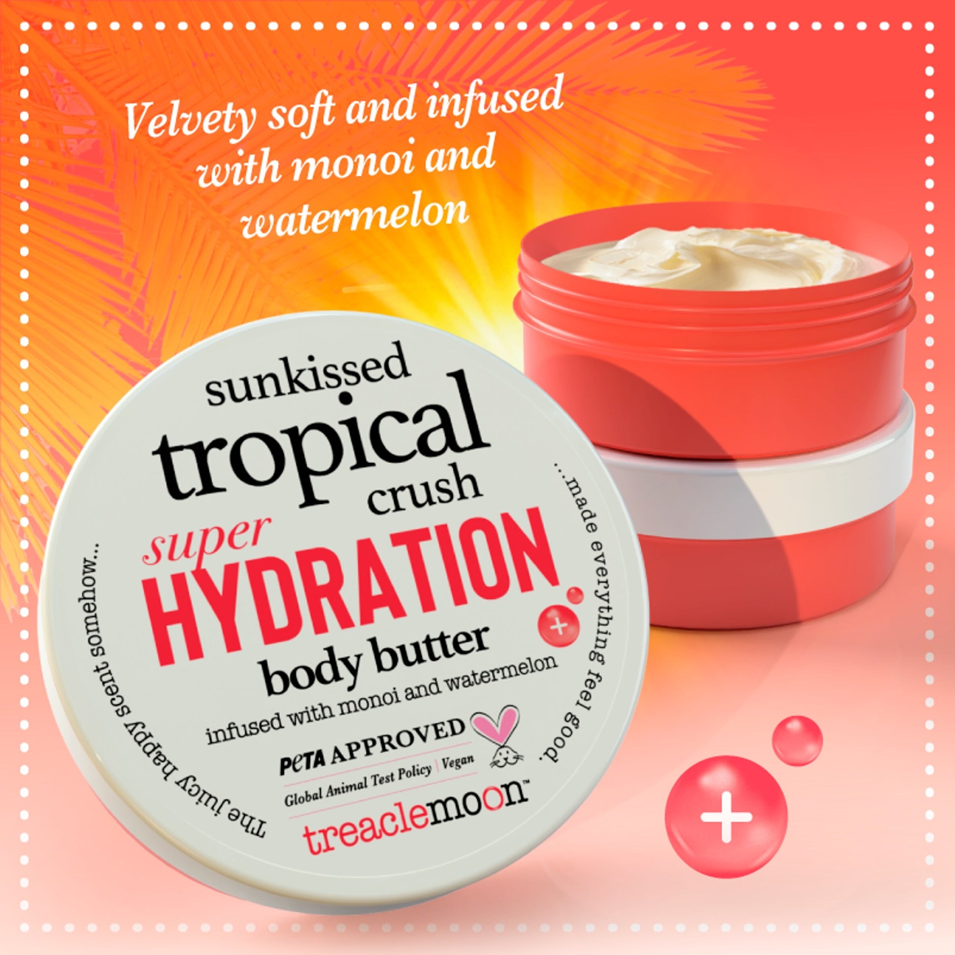 Treaclemoon Sunkissed Tropical Crush Super Hydration Body Butter infused with Monoi and Watermelon 200ml — image 4