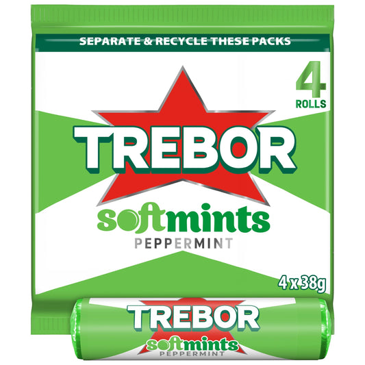 Trebor Soft Mint Peppermint Multipack 4 pack 38g — image 1