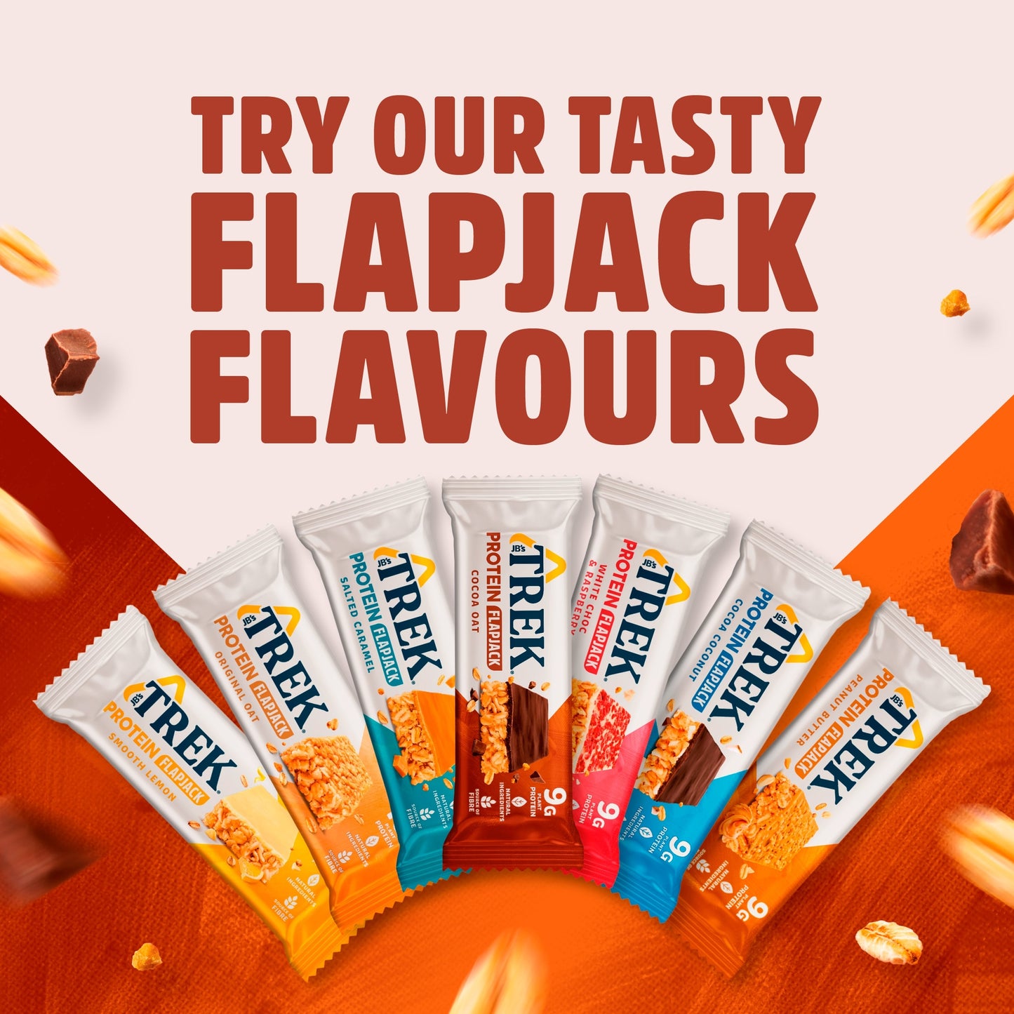 TREK Cocoa Oat Protein Flapjacks Multipack 3x50g — image 4