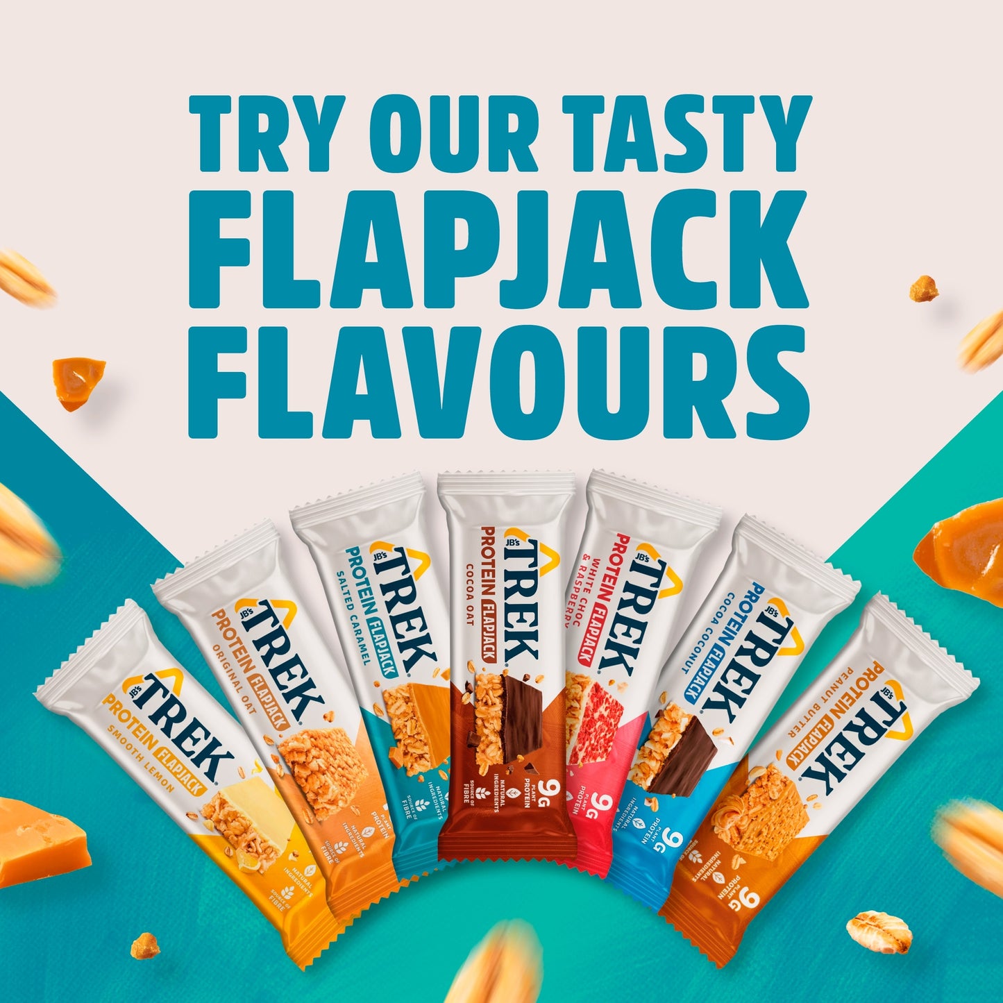 TREK Salted Caramel Protein Flapjacks 3x50g — image 4