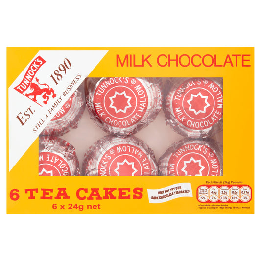 Tunnock's Milk Chocolate Tea Cakes 6 x 24g — image 1