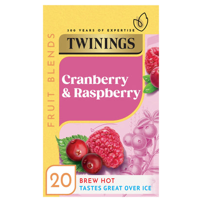 Twinings Cranberry & Raspberry Tea Bags 20 Pack 40g — image 1