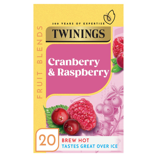 Twinings Cranberry & Raspberry Tea Bags 20 Pack 40g — image 1