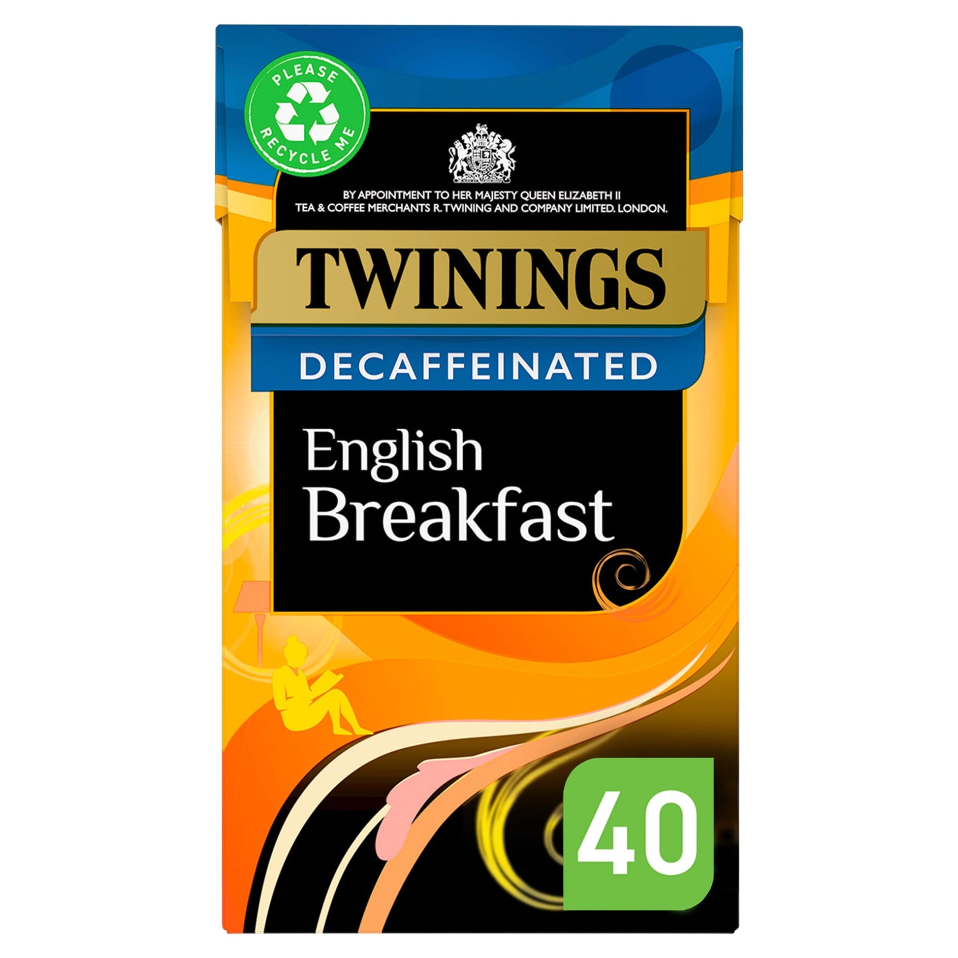 Twinings English Breakfast Decaffeinated 40 Tea Bags 109g — image 1