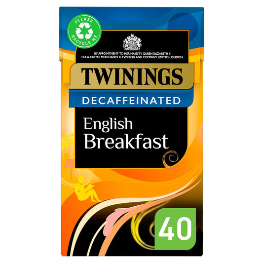 Twinings English Breakfast Decaffeinated 40 Tea Bags 109g — image 1