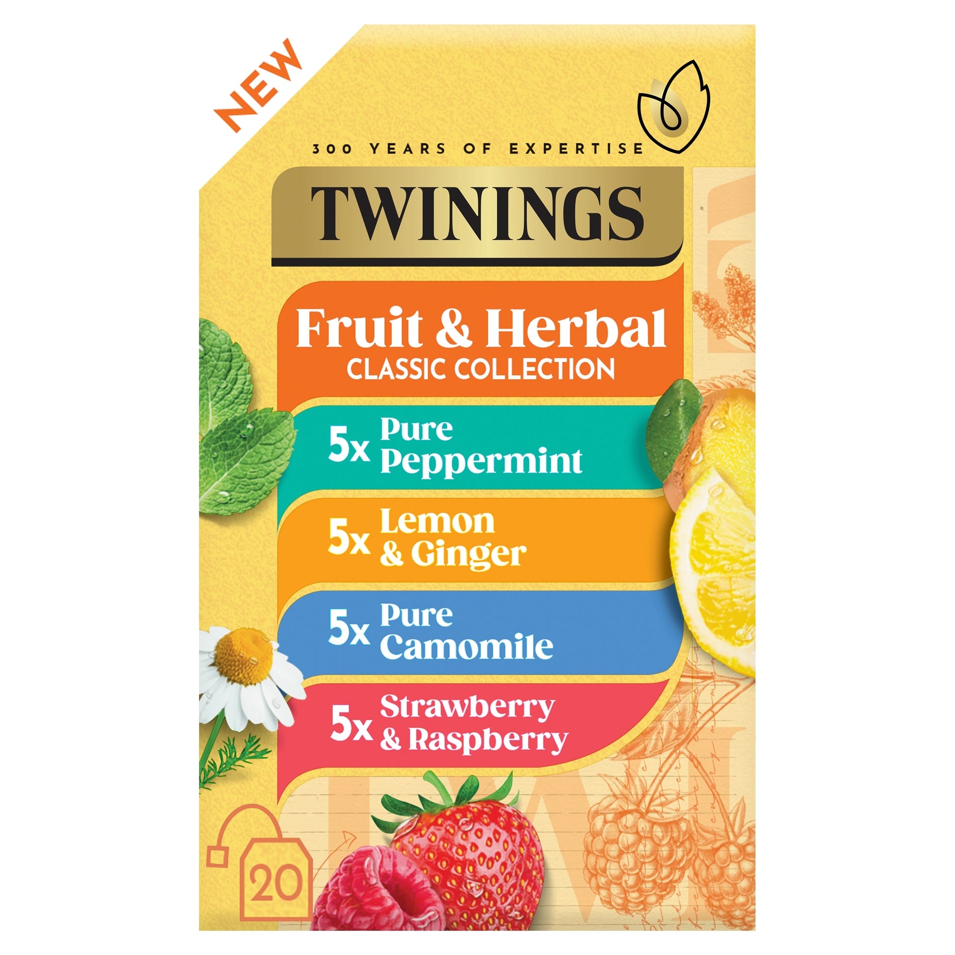 TWININGS FRUIT & HERBAL COLLECTION 20 TEABAGS 35G — image 1