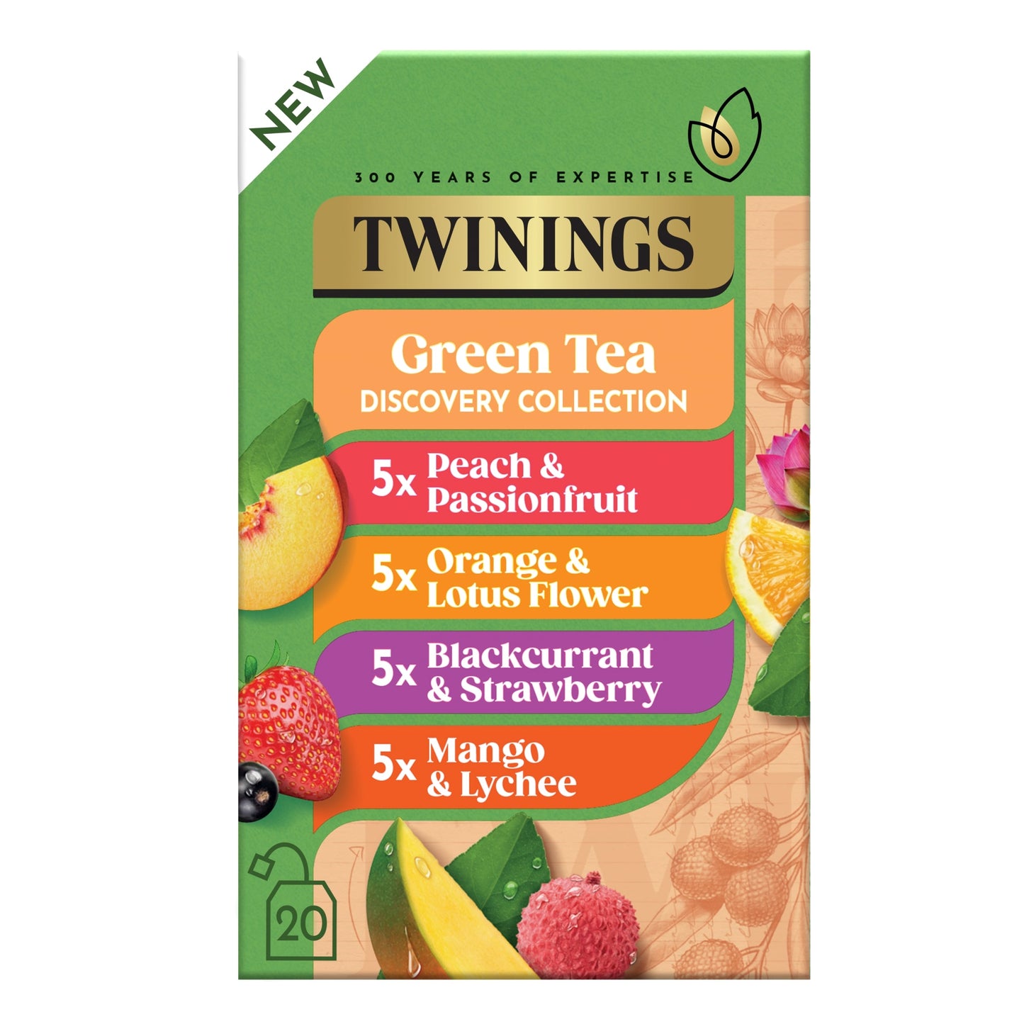 Twinings Green Tea Discovery Collection 20 Tea Bags 35g — image 1