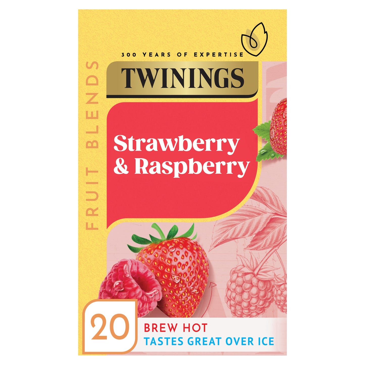 Twinings Strawberry & Raspberry 20 Tea Bags 40G — image 1